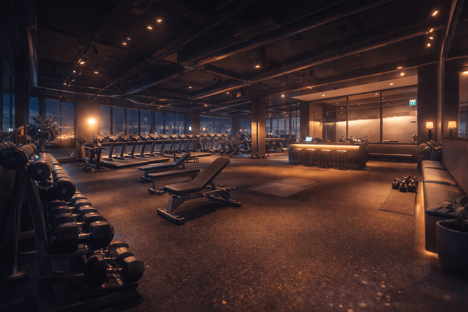 Premium gym interior